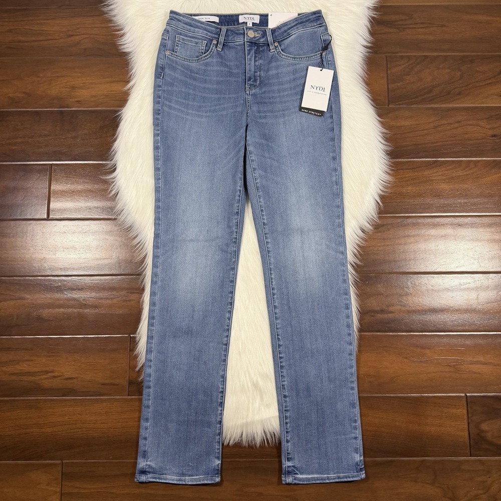 NYDJ Not Your Daughters Women's Size 4 Bastille Wash Sheri Slim Denim Jeans